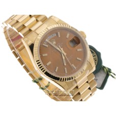 Rolex DayDate President Cognac ref. 118238 oro giallo 18kt nuovo